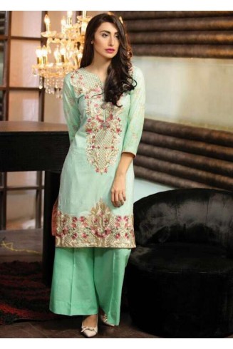 ZEA-43 MINT ESHA AISHA LAWN EMBROIDERED SALWAR SUIT