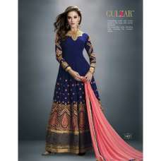 Blue Anarkali Salwar Suit Indian Party Dress