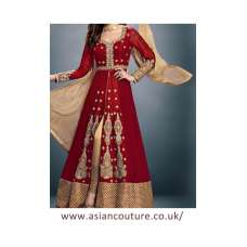 Red Anarkali Dress Traditional Indian Designer Suit
