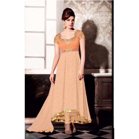 ZHR5123-B ORANGE HEROINE PRIYANKA CHOPRA STYLISH DRESS