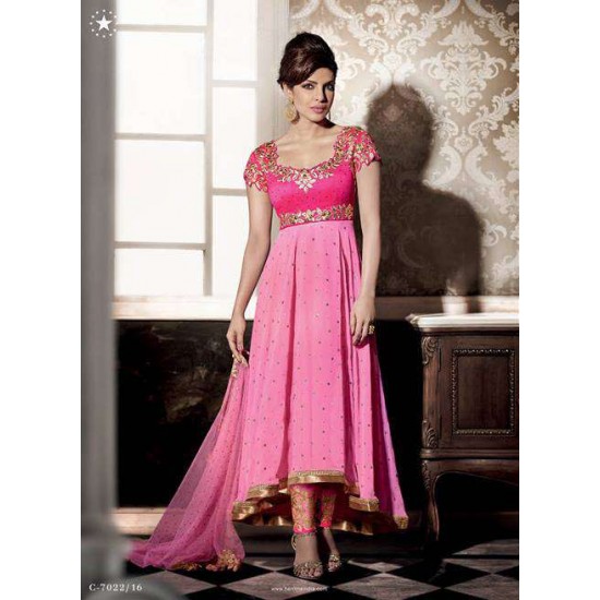 ZHR5123 PINK HEROINE PRIYANKA CHOPRA STYLISH DRESS