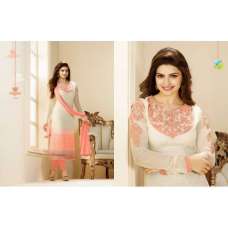 Cream & Orange Indian Party Suit Sophisticated Casual Dress
