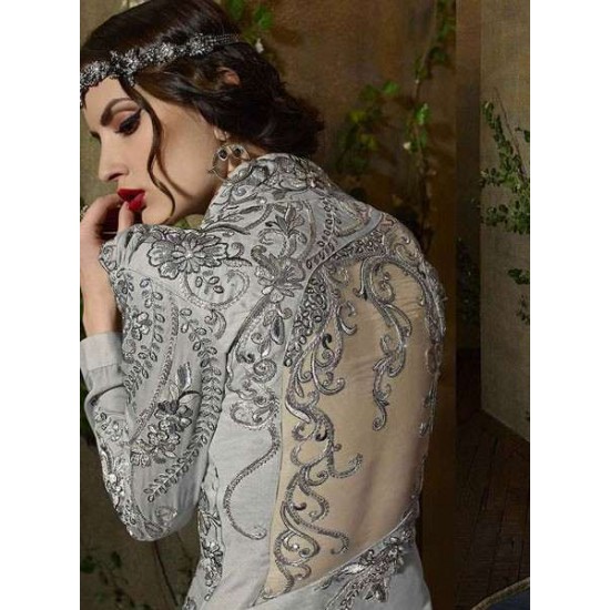 8101 SILVER KARMA TRENDS ANARKALI STYLE ANARKALI DRESS