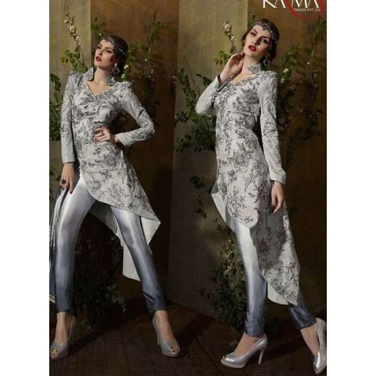 8101 SILVER KARMA TRENDS ANARKALI STYLE ANARKALI DRESS