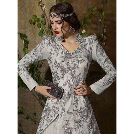 8101 SILVER KARMA TRENDS ANARKALI STYLE ANARKALI DRESS