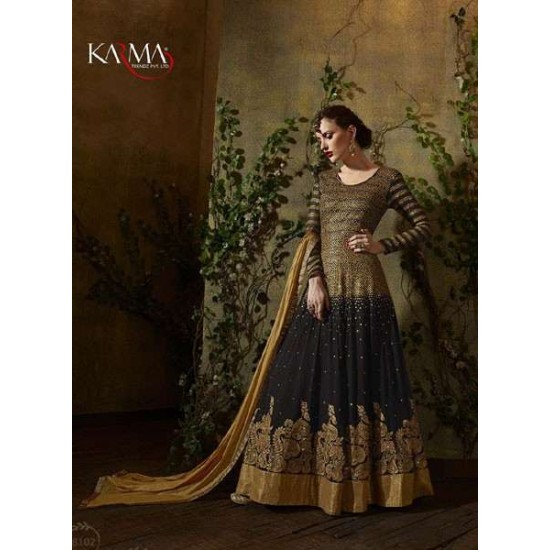 8102 BLACK KARMA TRENDS ANARKALI DRESS