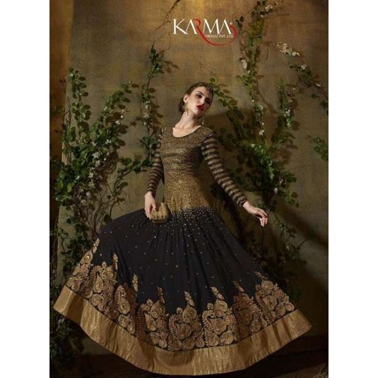 8102 BLACK KARMA TRENDS ANARKALI DRESS
