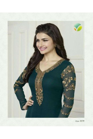 K3579 GREEN KASEESH PRACHI-16 GEORGETTE SALWAR KAMEEZ