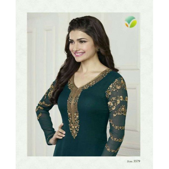K3579 GREEN KASEESH PRACHI-16 GEORGETTE SALWAR KAMEEZ