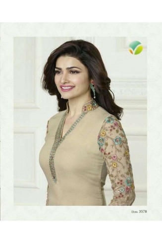 K3578 BEIGE KASEESH PRACHI-16 GEORGETTE SALWAR KAMEEZ