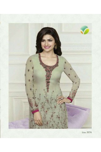 K3574 LIGHT GREEN KASEESH PRACHI-16 GEORGETTE SALWAR KAMEEZ