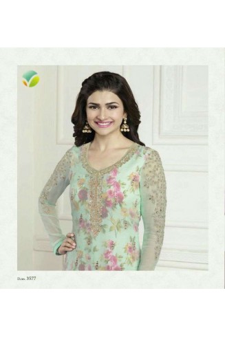 K3577 MINT GREEN KASEESH PRACHI-16 GEORGETTE SALWAR KAMEEZ