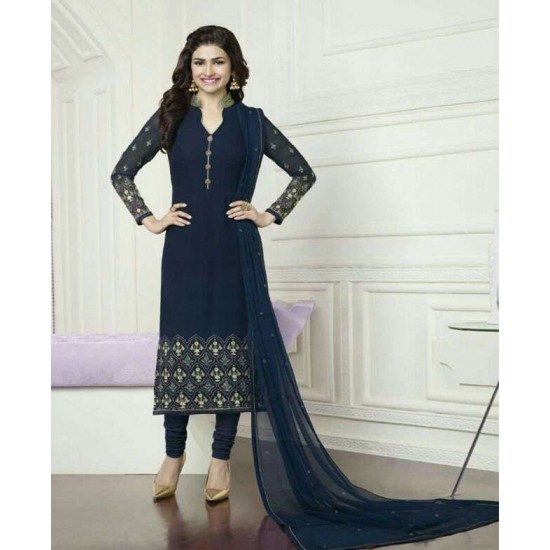Blue Indian Designer Ladies Occasional Wear Suit