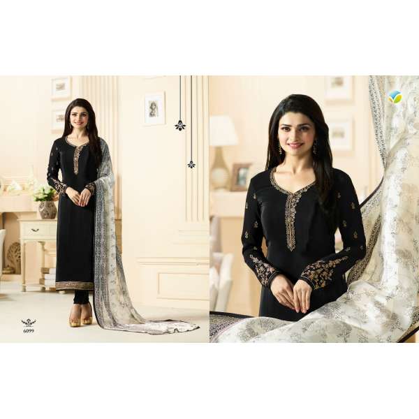 Black Royal Crepe Salwar Suit Indian Designer Dress