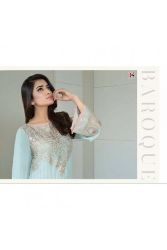 Z7002 LIGHT BLUE DECENT GEORGETTE PAKISTANI STYLE SUIT 