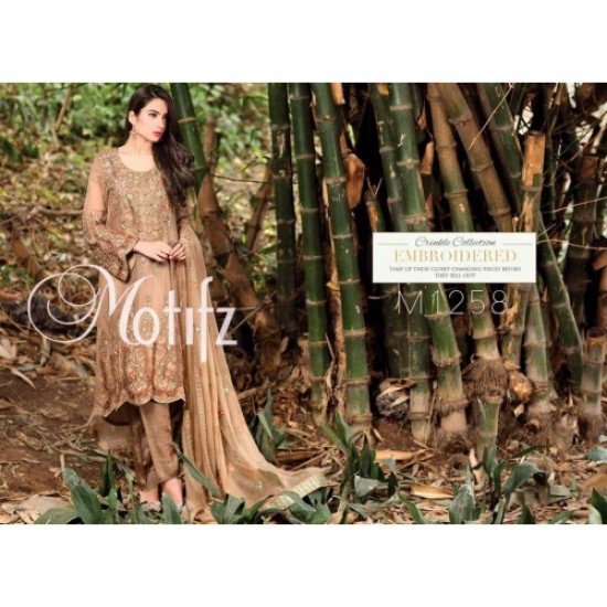 M1258 BROWN MOTIFZ INSPIRED PAKISTANI QUALITY COPY