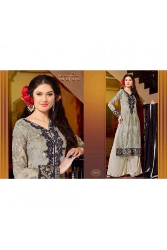 Z2601 GREY MARIA B STYLE PAKISTANI SUIT