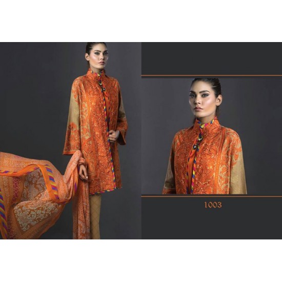 Orange Georgette Pakistani Designer Salwar Suit