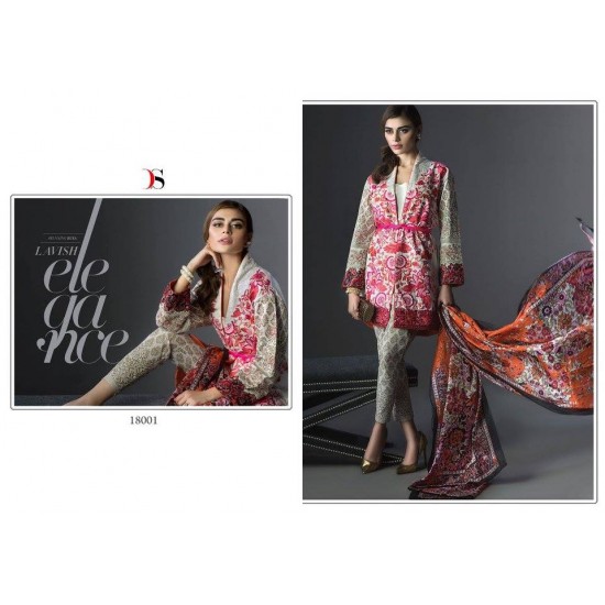 ZDS18001 DEEPSY ASSENT DESIGNER CAMBRIC COTTON SUIT