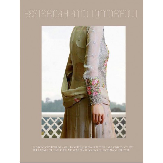 SANO SPEICAL 1004 BEIGE GEORGETTE PAKISTANI STYLE SUIT 