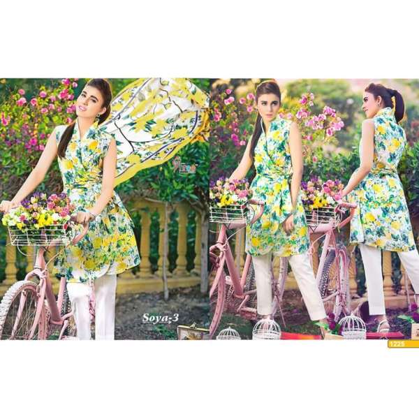 Multicolor Floral Printed Pakistani Cambric Cotton Suit