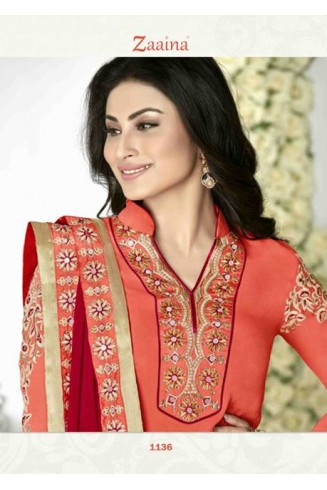 Orange Pakistani Designer Salwar Kameez