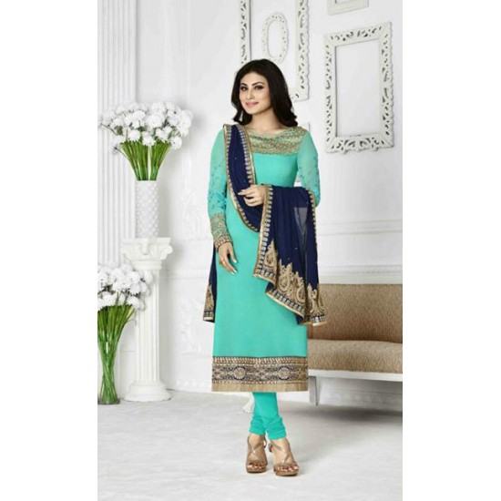 Turquoise Indian Wedding Salwar Suit