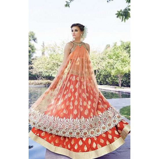 Orange Cocktail Indian Designer Dress