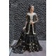 Evening Dress Black Embroidered Lehenga Choli Indian 