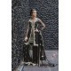 Evening Dress Black Embroidered Lehenga Choli Indian 