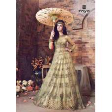 Green Net Anarkali Suit Indian Wedding Mehndi Mayoun Dress