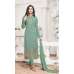 Green Salwar Kameez Gold Embroidered Party Outfit